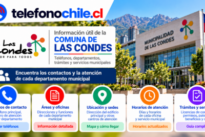Información útil de Las Condes con teléfonos, oficinas, ubicaciones, horarios y servicios municipales.