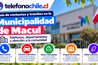 Teléfonos, departamentos y servicios de atención de la Municipalidad de Macul.