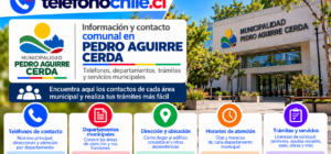Información y contacto municipal de Pedro Aguirre Cerda con teléfonos, departamentos, dirección, horarios y servicios comunales.
