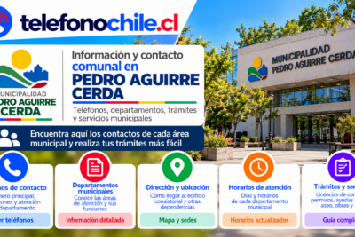 Información y contacto municipal de Pedro Aguirre Cerda con teléfonos, departamentos, dirección, horarios y servicios comunales.