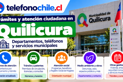Quilicura: información de departamentos municipales, teléfonos, trámites y servicios de atención ciudadana.