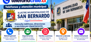 Municipalidad de San Bernardo: teléfonos, departamentos, trámites, dirección y atención municipal