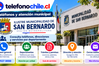 Municipalidad de San Bernardo: teléfonos, departamentos, trámites, dirección y atención municipal