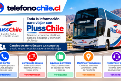 Información de PlussChile sobre pasajes, equipaje, destinos y atención al cliente