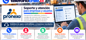 Pronexo para gestión de contratistas, con información de contacto, acceso al portal, documentación, acreditaciones y soporte para empresas y usuarios.