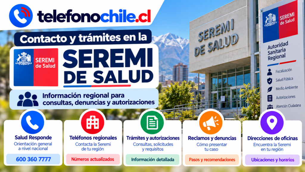 Seremi de Salud en Chile: teléfonos regionales, trámites, reclamos y atención sanitaria