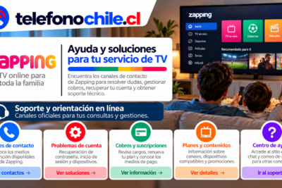 Zapping Chile con canales de soporte, ayuda para cuentas, cobros, suscripciones y servicio de televisión online.